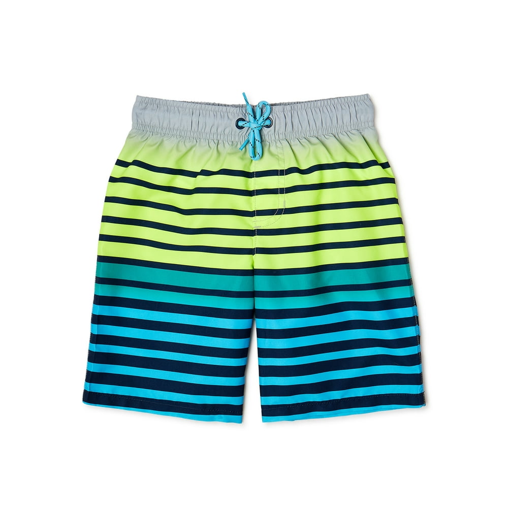 Wonder Nation - Wonder Nation Boys Striped Everyday Swim Shorts, Sizes ...