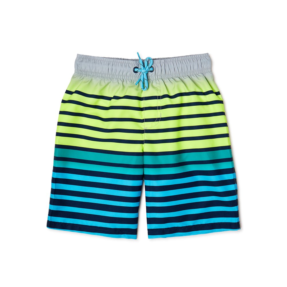 Wonder Nation - Wonder Nation Boys Striped Everyday Swim Shorts, Sizes ...