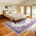 thumbnail image 3 of TWINNIS Area Rug Flowers Boho Design Rug for Living Room,Bedroom,5'x7',Purple, 3 of 7