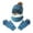 Blue, variant on Viluyesy 3 Piece Girls Winter Hat Gloves Scarf Set Solid Color Thicken Warm Knitted Sets Hot Pink Size 2T