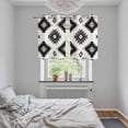 thumbnail image 5 of Black Aztec Kitchen Curtains Small Short 39 Inch Length, Ethnic Southwest Boho Farmhouse Aesthetic Grommet Top Bedroom Living Room Curtains, Light Filtering Cafe Curtain Drapes 2 Panels Set 55''x39'', 5 of 9