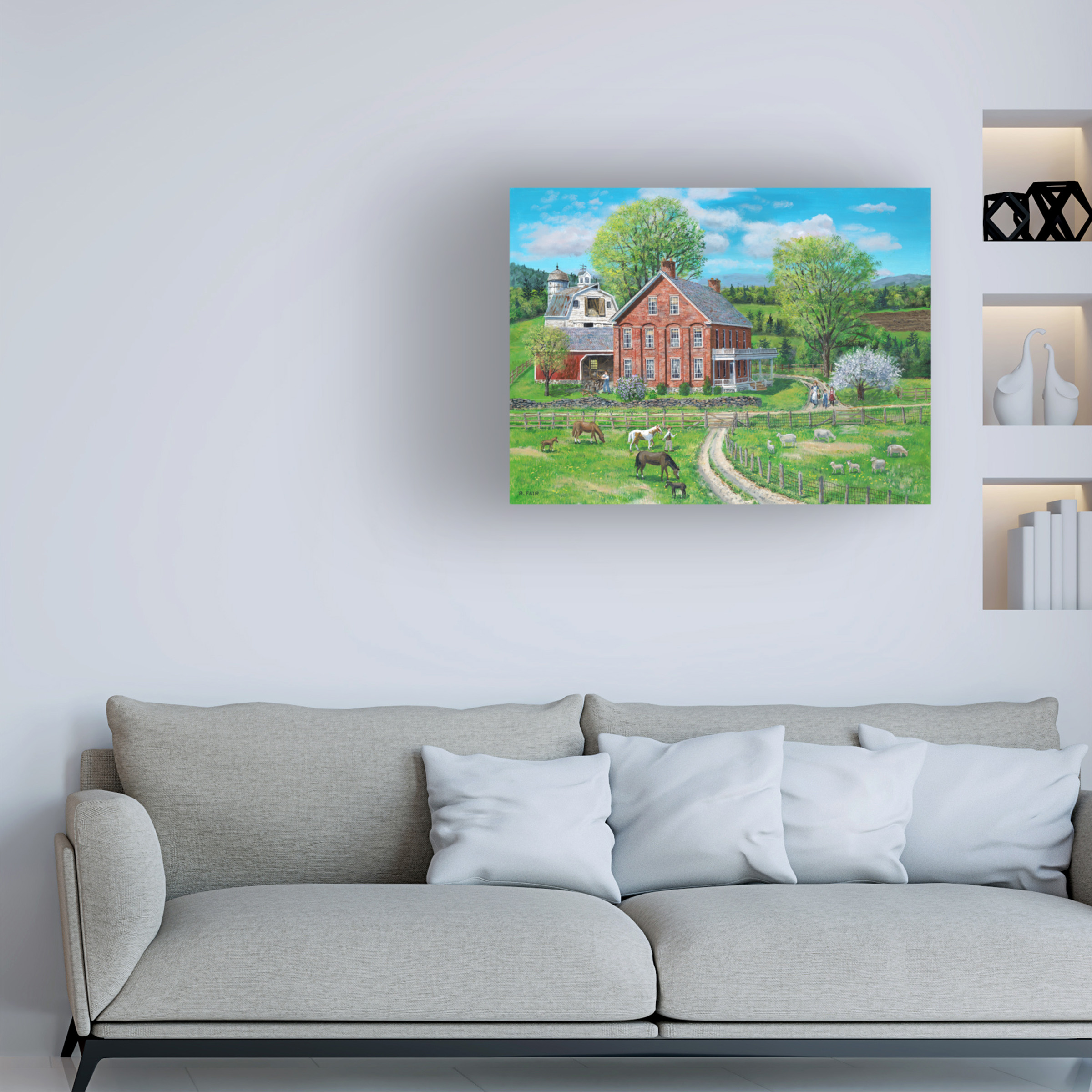 Canvas Wall Art - Bob Fair 'Spring Joys' Wall Art for Living Room, Bedroom, or Office Décor by Trademark Fine Art - 32 x 24 Inches