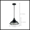 thumbnail image 6 of 60/7004-Nuvo Lighting-Newbridge-1 Light Large Pendant in Farmhouse Style-12 Inches Wide by 8.75 Inches High-Gloss Black/Silver Finish, 6 of 7