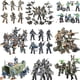 thumbnail image 4 of Soldados del equipo de policía especial de articulación movible, muñeco de juguete de 5cm, soldados ensamblados xj9904, juguetes militares, 4 of 5