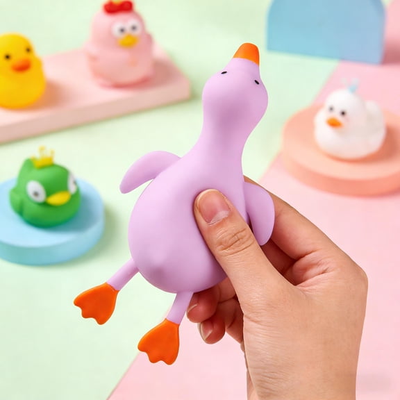 Adorable Duck Stress Toys, Flexible Goose Stress Balls for Adults, Soft Fidget Stress Toys for Office or Travel, Efficient Anxiety Relief Balls to Alleviate Tension