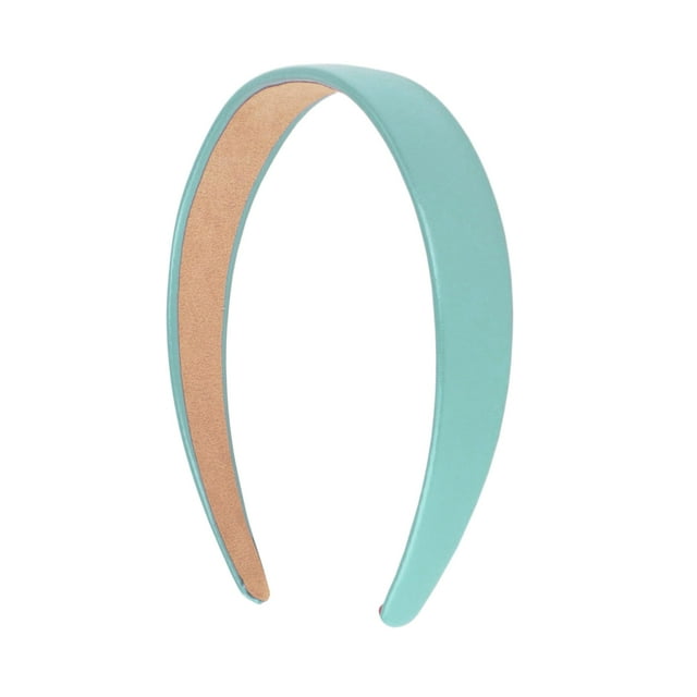 Diadema de cuero vegano de 2,5 cm para mujer y niña (azul pálido) de Motique Accessories