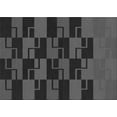 thumbnail image 1 of Ahgly Company Machine Washable Indoor Rectangle Transitional Charcoal Black Area Rugs, 6' x 9', 1 of 7