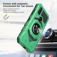 thumbnail image 5 of For Kyocera DuraSport 5G / UW Case Shockproof Ring Stand Phone Cover with Tempered Glass Screen Protector - Green, 5 of 5