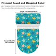 thumbnail image 7 of HELLHERO Starfish Pattern Fits All Toilet Shapes Stretch Fit 2 Piece with Soft Toilet Lid Seat Cover Set Easy Care, 7 of 7
