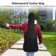 thumbnail image 3 of Bolsa impermeable para guitarra, bolsa para guitarra acústica de 38 pulgadas/39 pulgadas, mochila acolchada para guitarra de 0,4 pulgadas con correas de hombro ajustables dobles y bolsillo, estuche un, 3 of 6