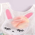 thumbnail image 4 of Robe Sans Manches en Maille de Pâques pour Bébé Filles Contraste Couleur Pailletée Bunny Robe d'Été une Pièce Multi-Couleur 4-5 Ans, 4 of 8