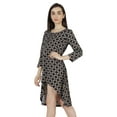 thumbnail image 4 of Inkmeso Printed Round Neck Cotton Dresses For Womens Asymmetrical Hem Short MiniDress, 4 of 7