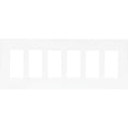 thumbnail image 3 of eaton 9526ws aspire screwless wallplate, 6-gang, white satin, 3 of 3