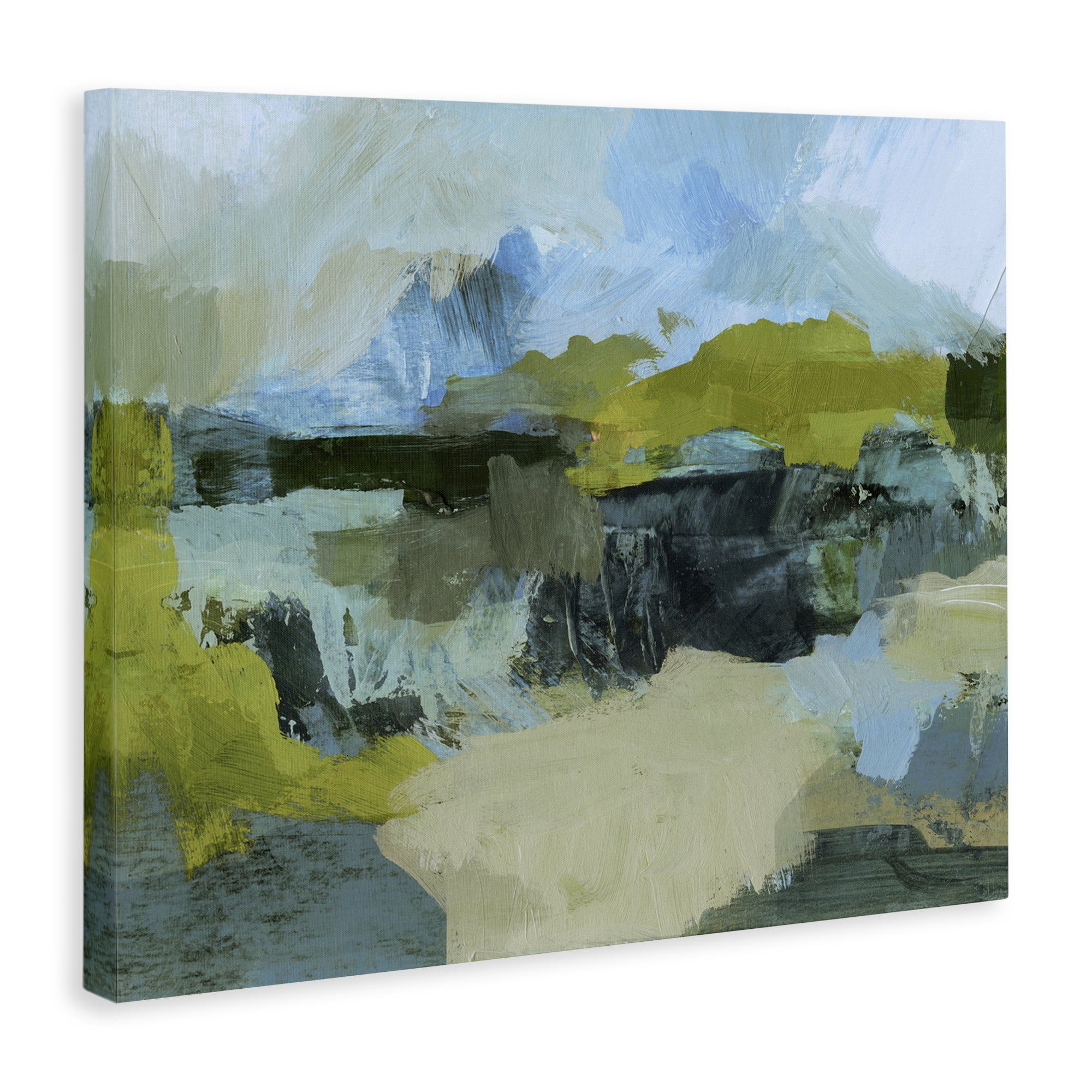 Stupell Industries Expressive Landscape Abstract Abstract Painting Wrapped Canvas Art Print Wall Art, 20 x 16