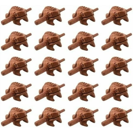 20X Carved Croaking Wood Percussion Musical Sound Wood Frog Tone Block Toy$$Music