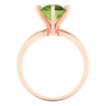 thumbnail image 4 of Clara Pucci 14K Rose Gold Solid Gold Peridot Solitaire Anniversary Ring for Women - 2.5 cttw Round Cut, 4 of 8