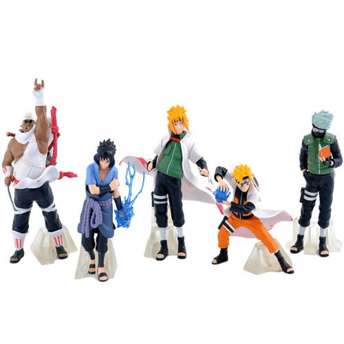 SeekFunning 5pcs/set Anime Naruto Kakashi Sasuke Figure Collection Gift for Naruto Fans