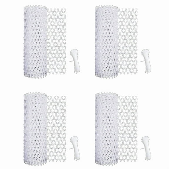 4X Plastic Chicken Wire Fence Mesh,Fencing Wire for Gardening, Poultry Fencing, Chicken Wire Frame White