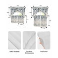 thumbnail image 5 of Navy Blue Eucalyptus Swag Curtains for Living Room/Bedroom Windows, Farmhouse Weeping Leaves Linen Kitchen Curtains and Valances Set 36 Inch Length, Light Filtering Swags Valance Curtain Panels, 5 of 5