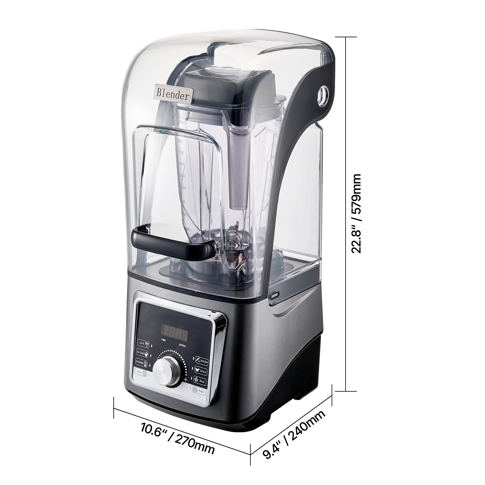 KFFKFF Professional 1400W Blender with 85 oz Capacity, Multi-Purpose Food Processor with Noise Shield for Smoothies, Milkshakes, and Juices, Ideal for Home Kitchens