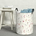 thumbnail image 6 of Fotbe Wildflower Watercolor Pattern Laundry Basket with Handles, Waterproof Large Laundry Hamper, Wash Bag for Corner Dorm, Rolling Laundry Basket with Handles-Medium, 6 of 6