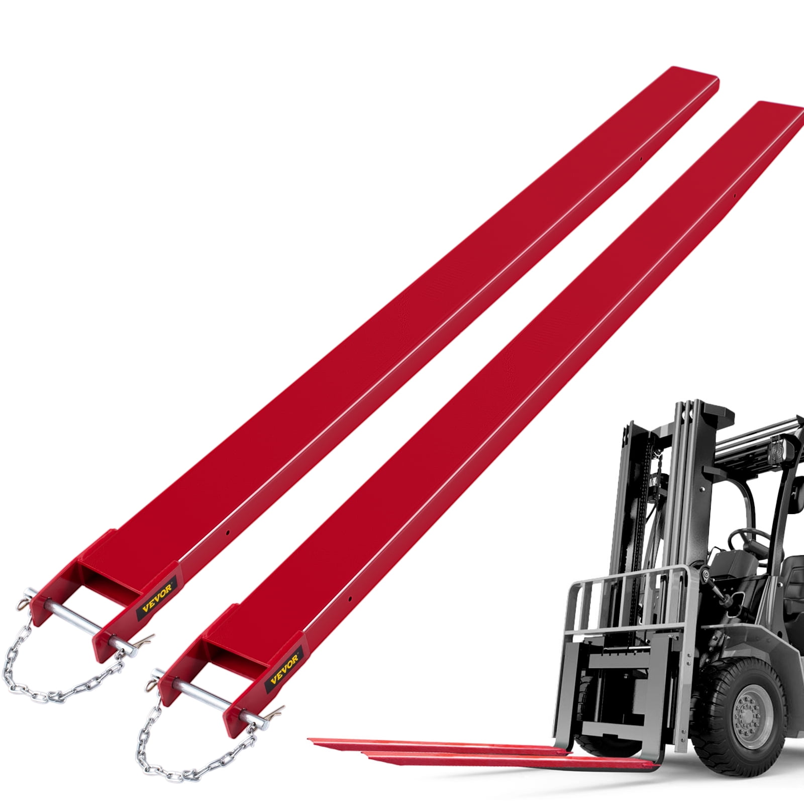 72x5.8'' Forklift Pallet Fork Extensions Pair 2 Fork Thickness Strength 