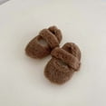 thumbnail image 2 of Tao Tao Baby Boys Girls Warm Fluffy Shoes Solid Color Soft Soled Cotton Shoes for Infants Children Toddler Cute Walking Shoes Coffee M/7 Months, 2 of 4