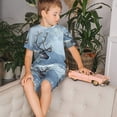 thumbnail image 4 of Balery Winter Reindeer In Snowy Mountains Conjunto de Pijama Infantil de Manga Corta con Estampado – Ropa de Dormir de Algodón Suave-Medium, 4 of 6