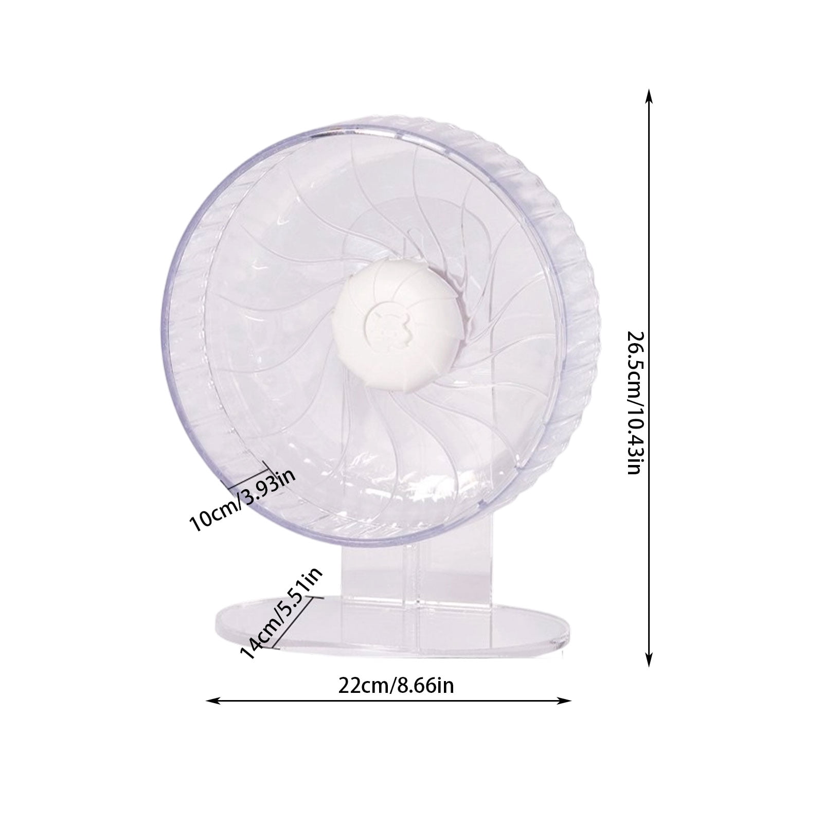 Hamster Exercise Wheel, 26.5 Inch (≈67cm) with Transparent Shell & Stand, 1PC Running Wheel for Small Pets Hamsters Gerbils Mice