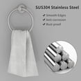 thumbnail image 2 of Towel RARXTR Brushed Nickel 2 Pack Towel Ring, Hand Towel Holder for Bathroom Kitchen Modern Rounded Base Wall Mount SUS304 Stainless Steel, 2 of 6