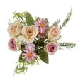thumbnail image 1 of CSChome Artificial Flower Artificial Flower Bunch: Realistic Looking Non fading 5 Forks with 4 Rosebuds Perfect for Wedding Simulation Bouquets and Home Decor, 1 of 7