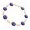 Yellow, variant on 14K Natural 0.7 Ctw Diamond Evil Eye Bracelet Blue Color (Rose Gold)
