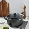 thumbnail image 2 of Infuse 8Qt Nonstick Aluminum Covered Family Cooker Soup Stock Pot, Black, 2 of 5