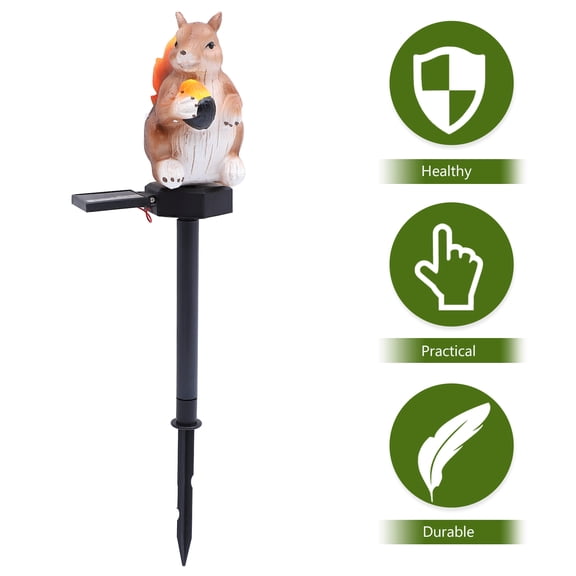 OUNONA Squirrel Lights Powered Floor Lamp Lawn Decoration