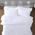 thumbnail image 5 of Superior Solid Cotton Flannel Duvet Cover Set, Twin, White, 5 of 8