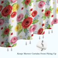 thumbnail image 6 of Pioneer Flower Floral Print Pattern Shower Curtain 72"x72", Bathroom Decorative Shower Curtain Set with 12 Hooks, Waterproof Washable, 6 of 6