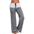 thumbnail image 3 of Qarigey - Leggings de yoga con cordón de cintura alta para mujer Prendas para la parte inferior del cuerpo gris METRO Qarigey AP002116-07, 3 of 5