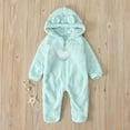 thumbnail image 2 of BLVB Baby Newborn Snowsuit Onesie Footie Romper Winter Thick Fleece Jumpsuit Infant Coat for Girls Boys 0-12M, 2 of 7