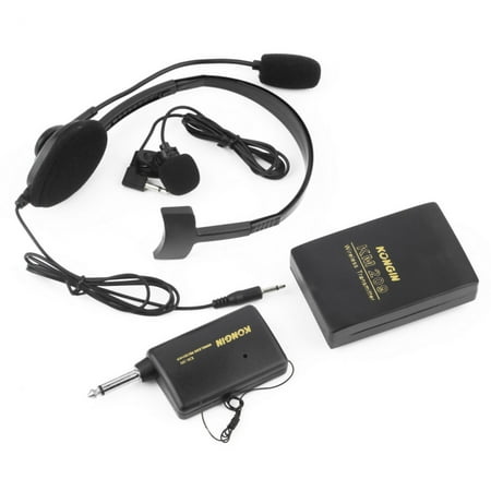 Deyuer Portable Stage Wireless Headset Microphone System Mic Receiver