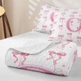 thumbnail image 4 of Manfei Pink Polka Dots Bed Spread Queen For Kids,Cartoon Letter O Monogram Queen Coverlet Set For Girls,3-Piece, 4 of 7