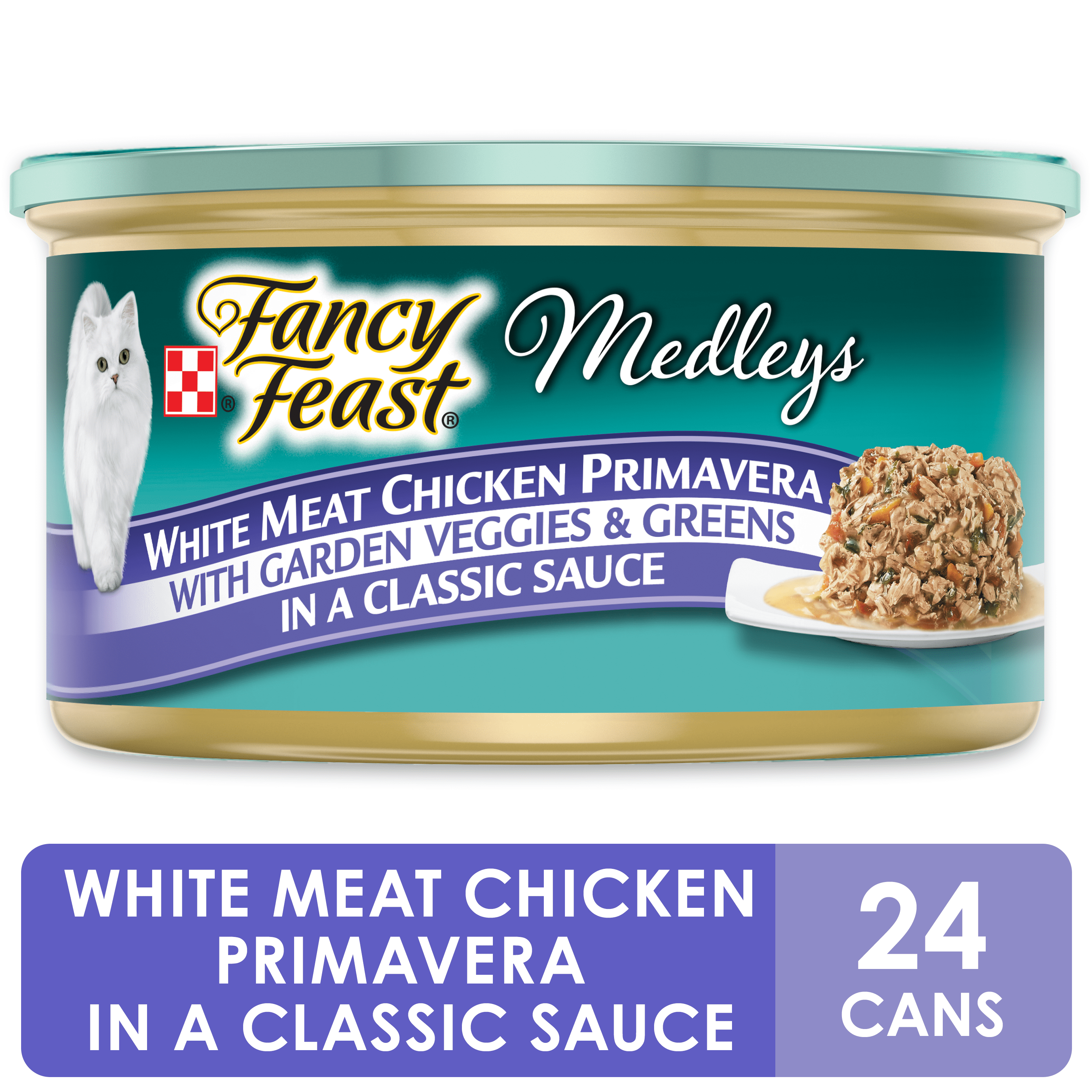 (24 Pack) Fancy Feast Gravy Wet Cat Food, Medleys White Meat Chicken