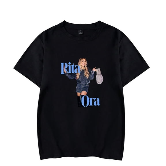 Rita Ora T-shirt loose summer fashion trend men's and women's short sleeved T-shirt top