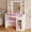 White: 35.4", variant on TOMNK White Vanity Desk with Mirror & Lights, Power Outlet, 3 Colors, 2 RGB Drawers, 6 Shelves