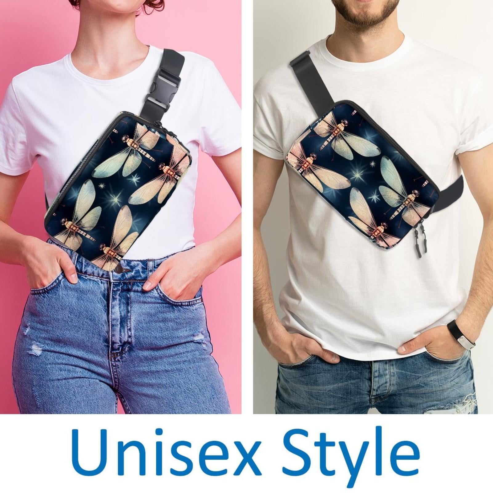 Dragonfly Running Belt Fanny Packs Waist Packs with Extension Strap Unisex Lightweight Adjustable