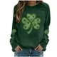 thumbnail image 2 of RKSTN Women's St Patrick's Day Sweatshirt Plus Size Crewneck Irish Gift St Patricks Luckys Shamrocks Graphic Print Hoodless Sweatshirts Top Womens Casual Round Neck Loose Fits Long Sleeve T Shirts, 2 of 5