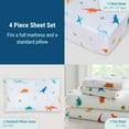 thumbnail image 5 of Wildkin Kids Microfiber Sheet Set for Boys and Girls - Full (Jurassic Dinosaurs Blue), 5 of 8
