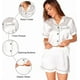thumbnail image 4 of Pijama de satén suave para mujer, conjunto de dos piezas de seda, con botones y botones., 4 of 5