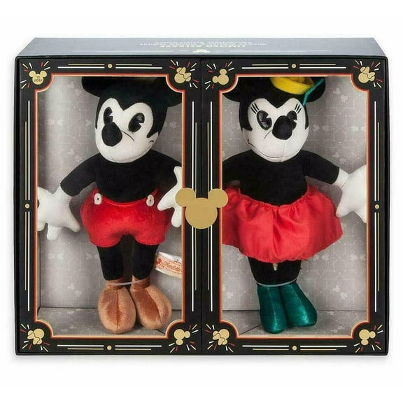Disney 90th Anniversary Mickey & Minnie Mouse Collectble Plush Set Ltd Release