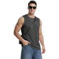 thumbnail image 6 of NY Threads 3 Pack Breathable Mesh Mens Tank Top Workout Muscle Shirts for Running, Medium, Black/Dark Grey/Navy, 6 of 7