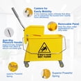 thumbnail image 2 of Midoneat Side Press Wringer Combo Commercial Floor Cleaning Rectangular Mop Bucket on Wheels, 22-Quart, Yellow,Add One Commercial Mop, 2 of 6